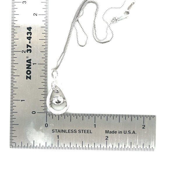 Sterling Silver 925 Rhythm Cz Necklace - Picture 4 of 4